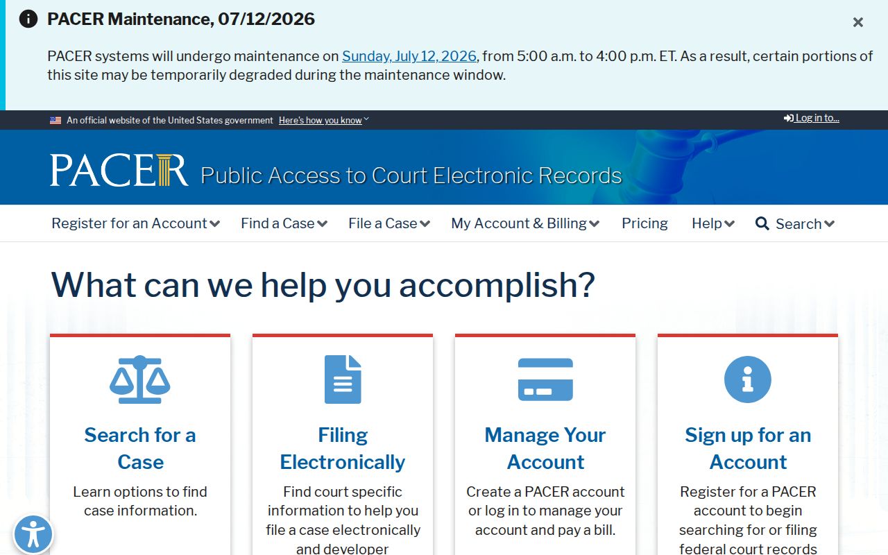 City of Hartford federal case access through PACER instead of Superior Court