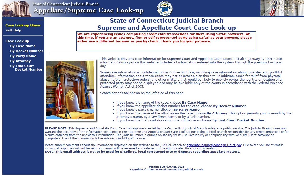 City of Hartford court records appellate case lookup