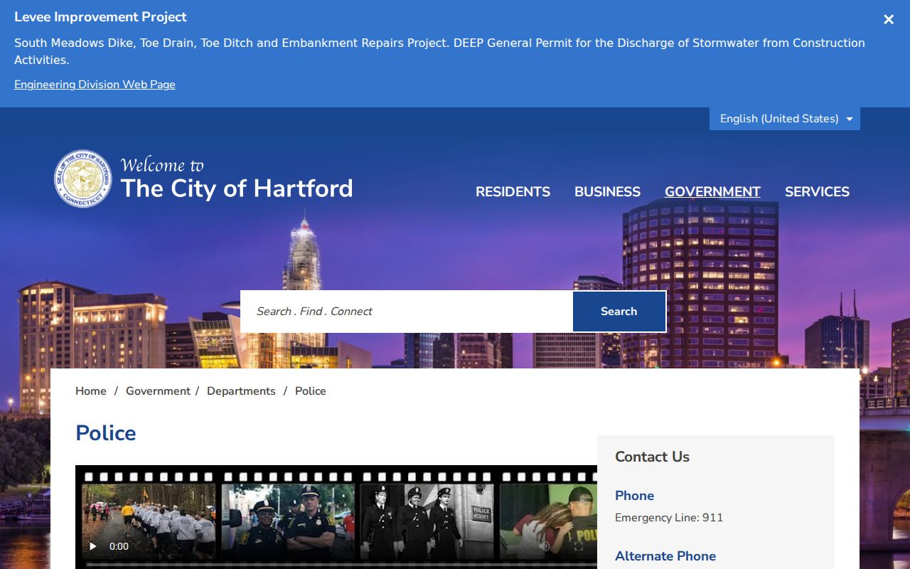 City of Hartford court records Hartford Police public records access