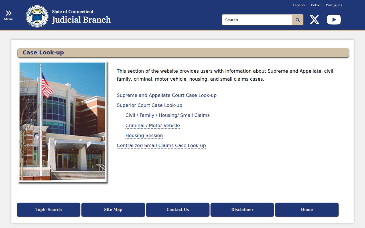 City of Hartford traffic court records Judicial Branch lookup hub